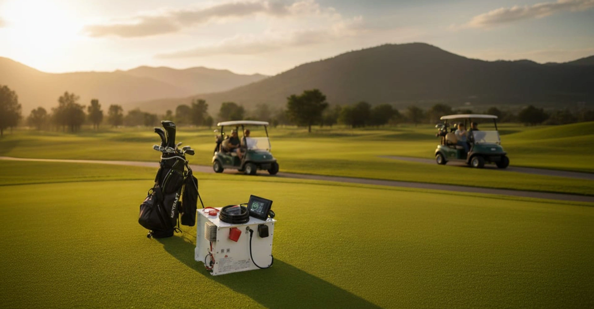 Hero Section With Lithium Battery Golf Cart